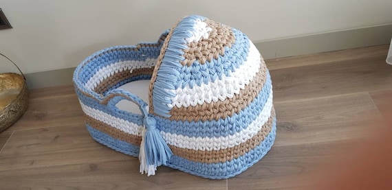 Baby Cradle Baby Shower Gift Crochet Basket Couffin For Etsy