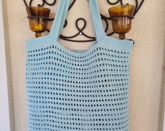 Handmade Crochet Netbag, Reusable Mesh Bag, Carry-On Tote, Eco-Friendly Shopping Bag