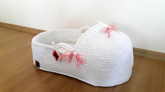 Stubenwagen Nähen : Baby moses korb baby stubenwagen gehäkelte moses körbchen etsy