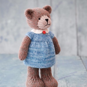 Bear Dress Knitting Pattern: 8" Doll Clothes, 3 Styles (PDF Pattern)