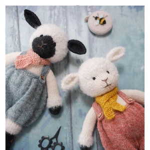 New Tearoom Lambs Toy Knitting Pattern/ Sheep Knitting Pattern/ In the round/ Digital download image 1