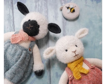 New! Tearoom Lambs Toy Knitting Pattern/ Sheep Knitting Pattern/ In the round/ Digital download