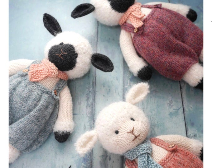 New! Tearoom Lambs 2 Toy Knitting Pattern/ Sheep Knitting Pattern/ Back & Forth/ Digital download