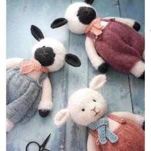 New Tearoom Lambs 2 Toy Knitting Pattern/ Sheep Knitting Pattern/ Back & Forth/ Digital download image 1