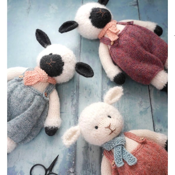 New! Tearoom Lambs 2 Toy Knitting Pattern/ Sheep Knitting Pattern/ Back & Forth/ Digital download