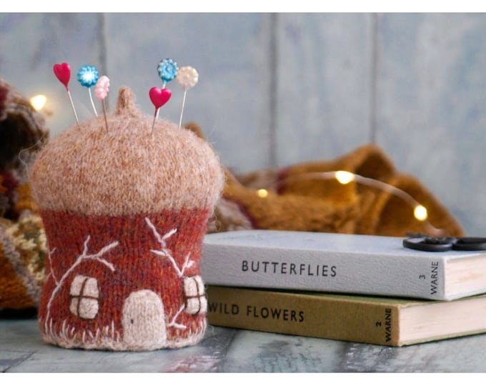 New! Tearoom 'Woodland House'/ Toy Knitting Pattern/ Home Decoration/ Pin Cushion/ In the round/ Home