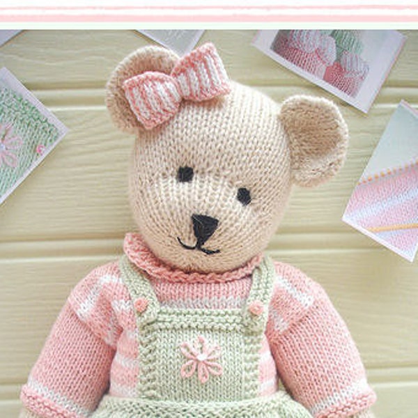 CANDY Bär 15"/ Spielzeug Teddybär Strickanleitung Hin & Her PLUS Gratis handgefertigte Schuhe Strickanleitung