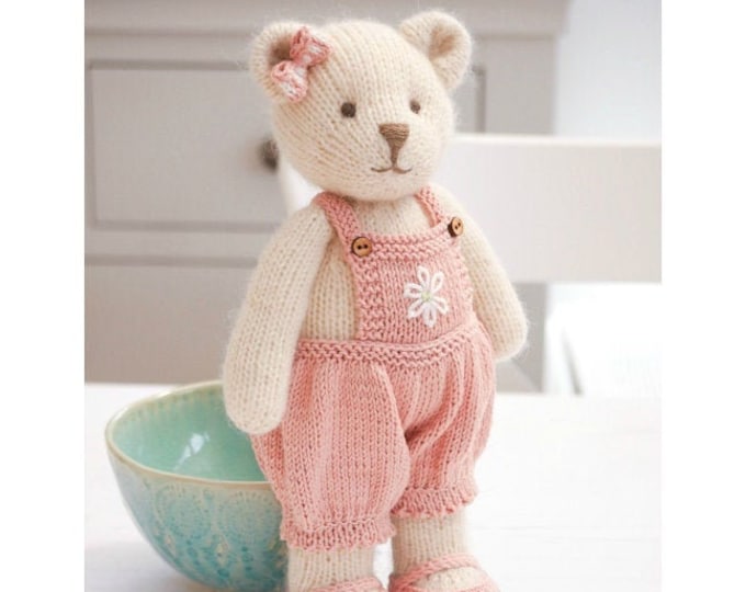 CANDY Bear 11"/ In the round/ Toy Knitting Pattern/ Teddy Bear/ Medium