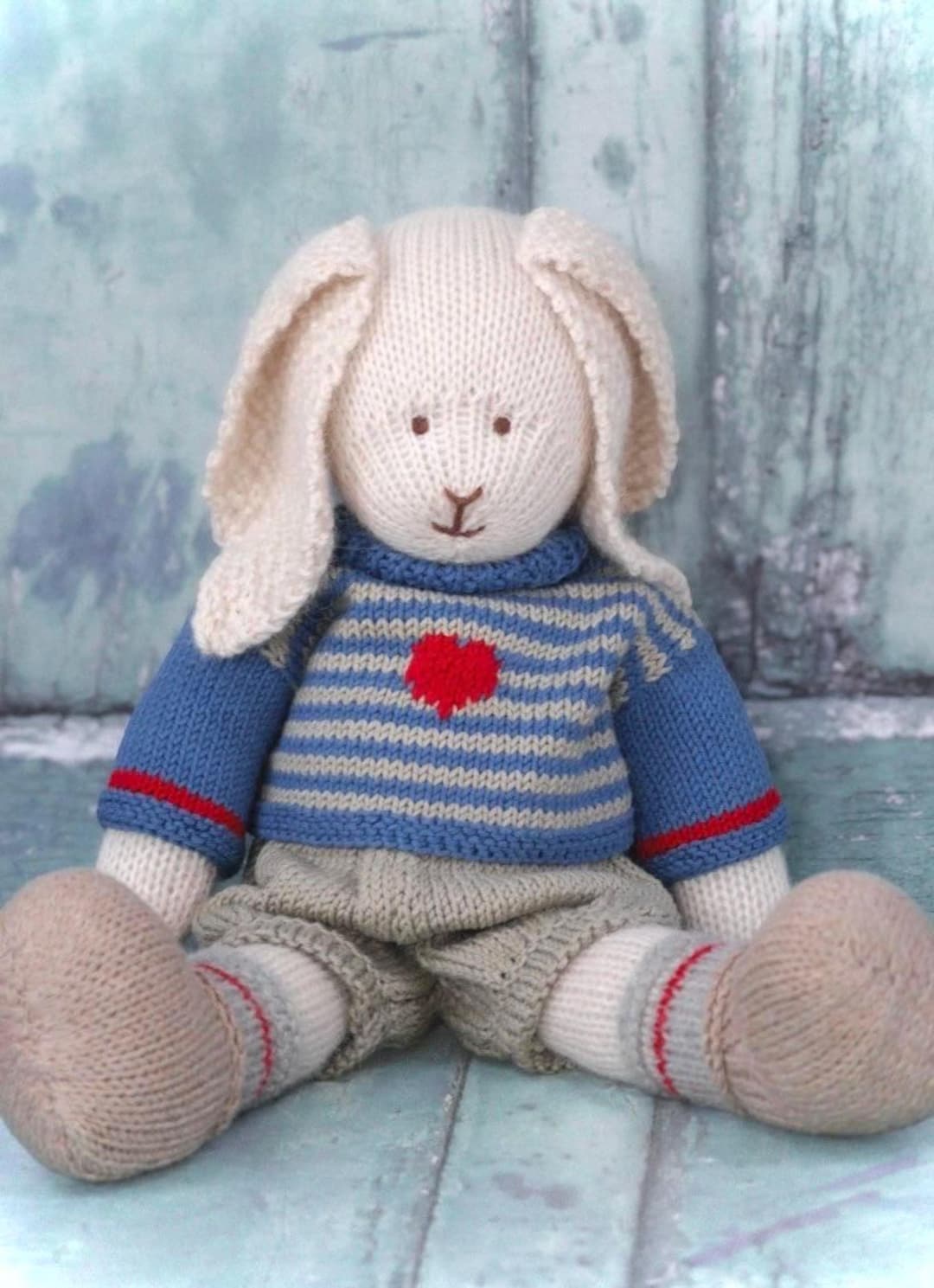 Oscar Rabbit Knitting Pattern: Bunny With Clothes (PDF Pattern) - Etsy UK
