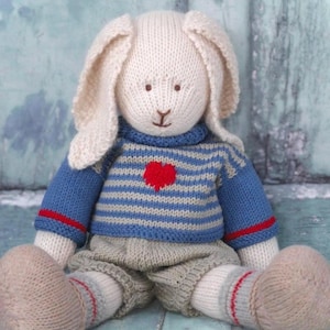 Oscar Rabbit Knitting Pattern: Bunny with Clothes (PDF Pattern)