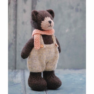 Little TEAROOM Bears 8/ Toy Knitting Pattern/ In the round/ Knitted Animal Pattern/ 20cm Teddy Bear Knitting/ Bear Cub image 4
