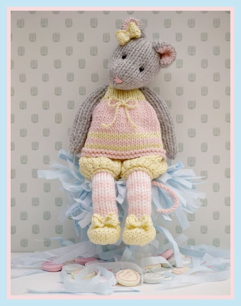 2 TEAROOM Mice Toy Knitting Pattern/ MJT Mouse Knitting Etsy New Zealand