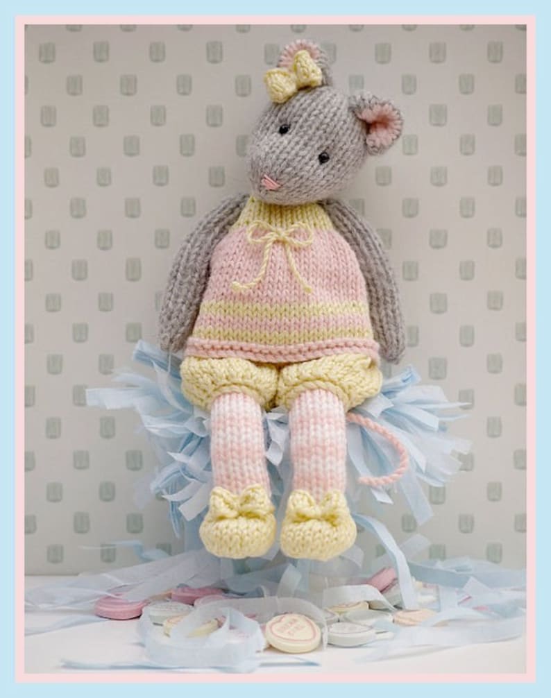 2 TEAROOM Mice Toy Knitting Pattern/ MJT Mouse Knitting Pattern/ Back & Forth image 3