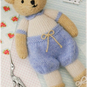 Boy Bear Toy Knitting Pattern/ In the round/ Knitted Boy Teddy Bear/ Method 1/ 11 Bear image 4
