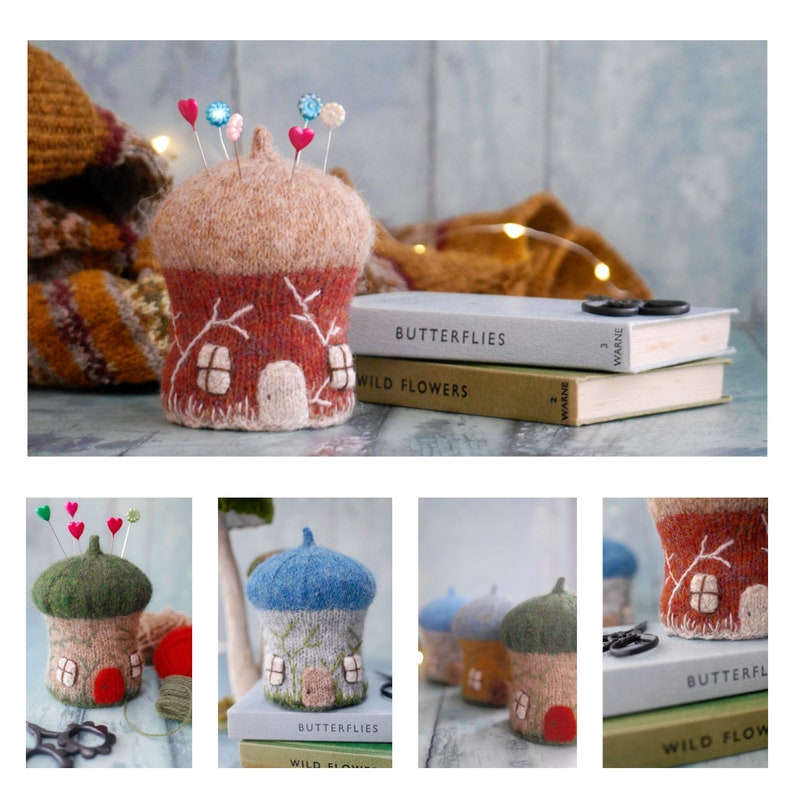 New Tearoom 'Woodland House'/ Toy Knitting Pattern/ Home Decoration/ Pin Cushion/ In the round/ Home image 8
