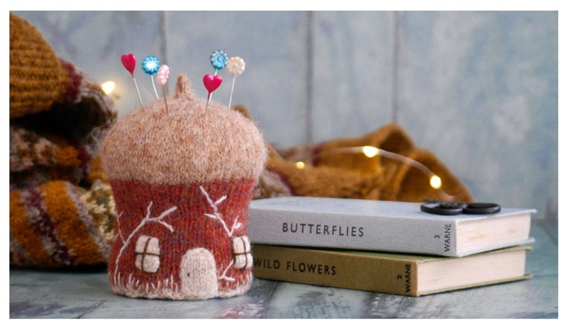 New Tearoom 'Woodland House'/ Toy Knitting Pattern/ Home Decoration/ Pin Cushion/ In the round/ Home image 1