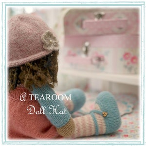 Tearoom Doll HATS/ Doll Clothes Pattern/ Hat variations/ in the round/ back & forth/ image 2