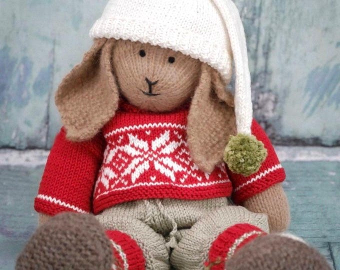 BO Rabbit / Bunny Toy Knitting Pattern / Lapland Visitors Part 1 / Plus Free Handmade Shoes Knitting Pattern/ Back & Forth