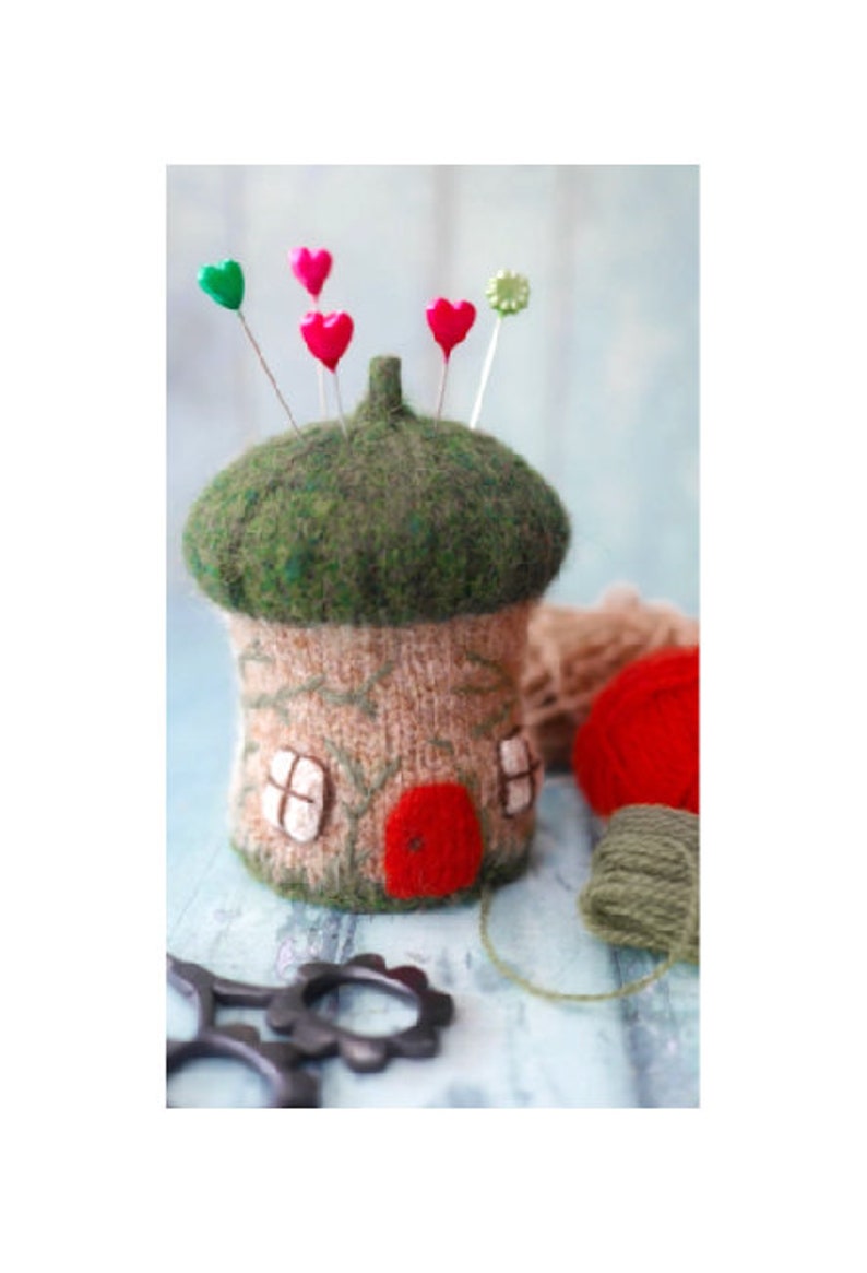 New Tearoom 'Woodland House'/ Toy Knitting Pattern/ Home Decoration/ Pin Cushion/ In the round/ Home image 3