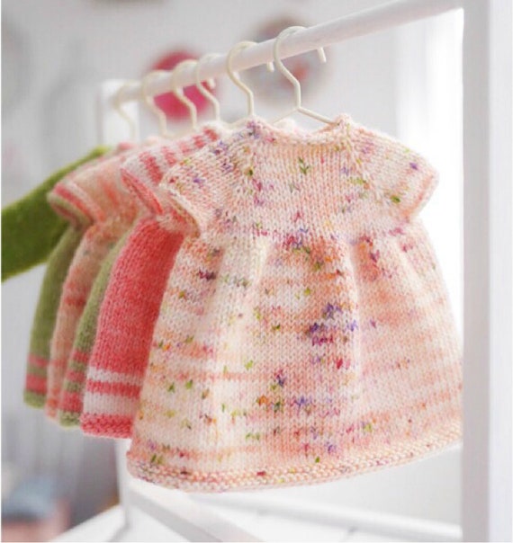 top down dress knitting pattern Doll Dresses Pattern/ Tearoom Dresses/ MAR26WK3