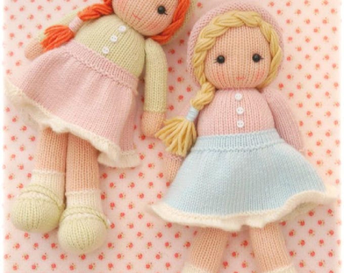 Little Yarn Dolls Knitting Pattern: TEAROOM Dolls, In the Round (Digital Download)