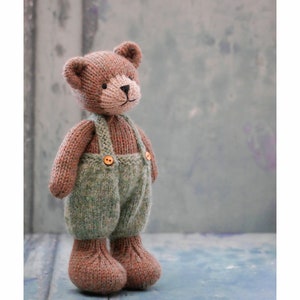 Little TEAROOM Bears 8/ Toy Knitting Pattern/ In the round/ Knitted Animal Pattern/ 20cm Teddy Bear Knitting/ Bear Cub image 8