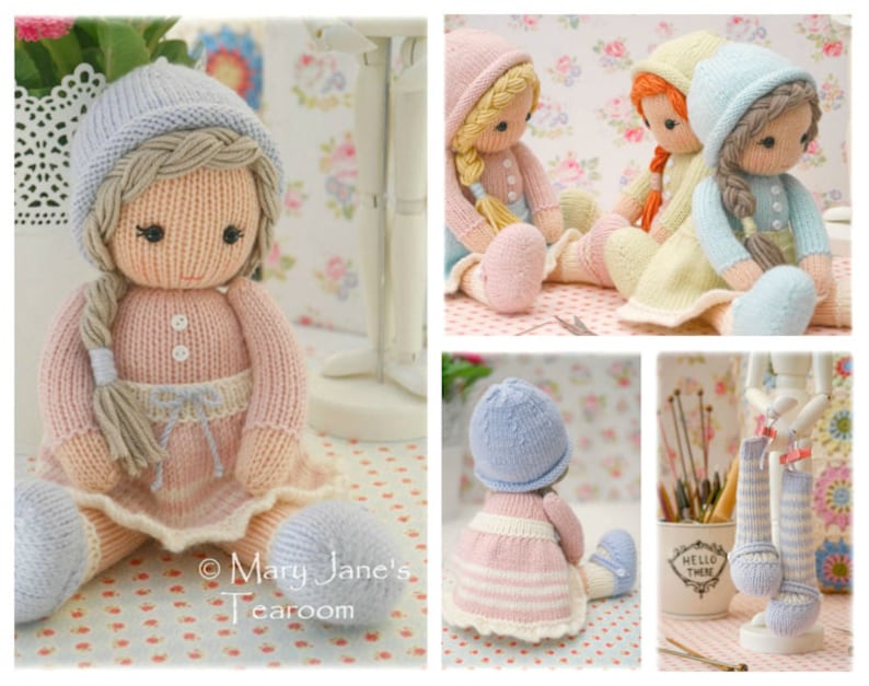 Little Yarn Dolls: Method 2/ Doll Knitting Pattern / Toy Knitting Pattern/ Knitted Dolls/ Back & Forth image 2
