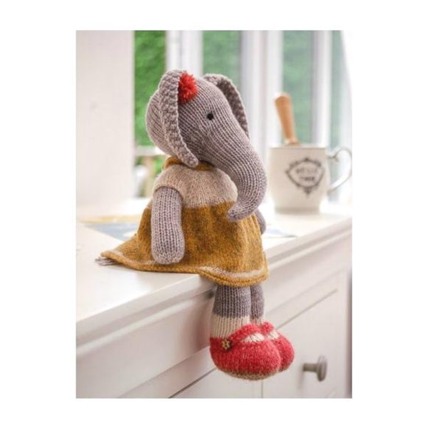 Elephant in Dress Knitting Pattern: Tearoom Girl (PDF Pattern)