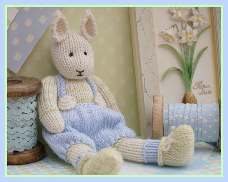 SAMUEL A Spring baby Bunny/ Toy Knitting Pattern / Rabbit Knitting Pattern/ Small Rabbit/ Back & Forth image 2