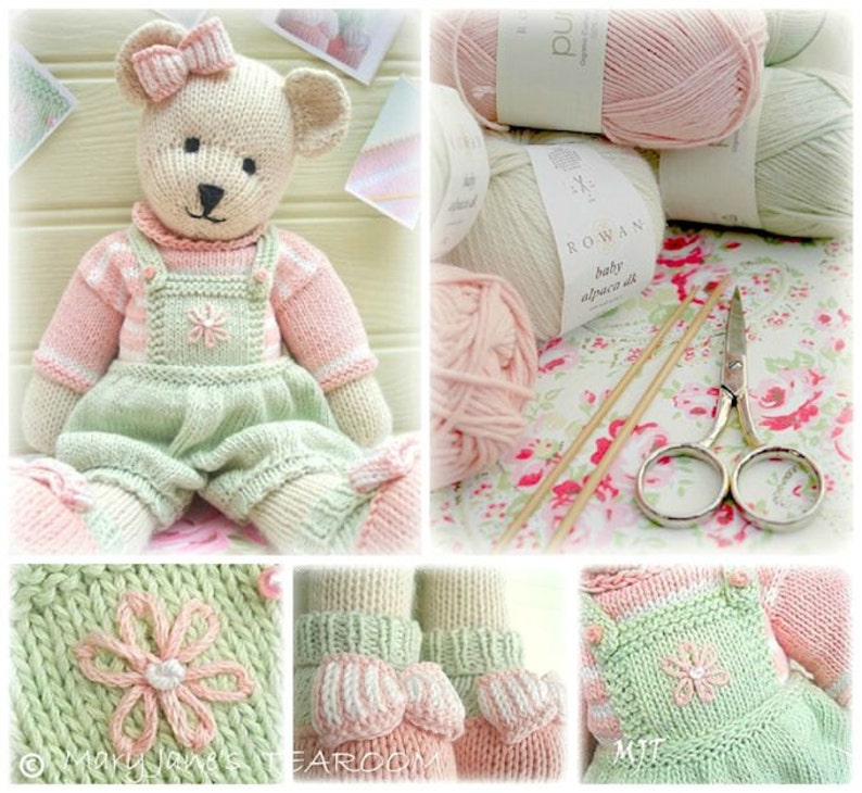 CANDY Bear 15/ Toy Teddy Bear Knitting Pattern/ Back & Forth/ Plus Free Handmade Shoes Knitting Pattern image 2