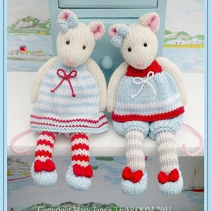 Tearoom Mice Knitting Pattern: Vintage Nautical Design (PDF Pattern)