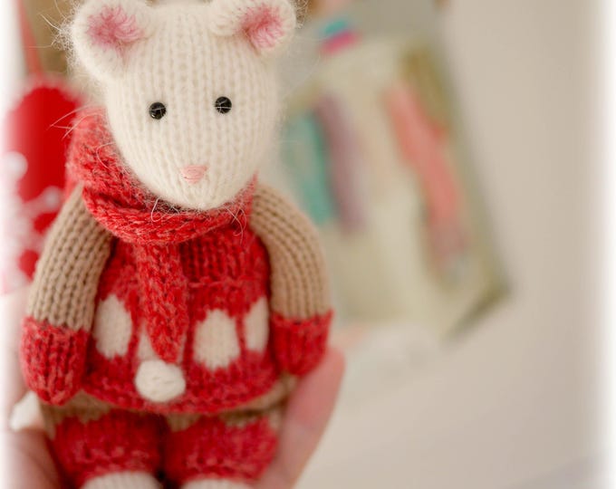 Winter Mice Knitting Pattern: Scandi Christmas Mice, Doll Clothes (PDF Pattern)