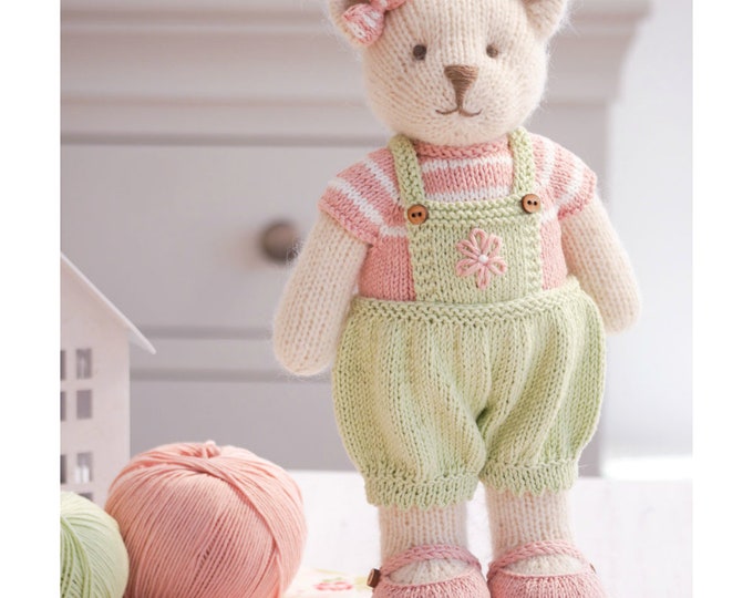CANDY Bear 11" /Seamed/ Back & Forth/ Toy Knitting Pattern/ Teddy Bear/ Medium
