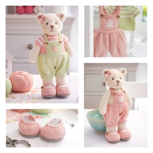 CANDY Bear 11" / Seamed/ Back & Forth/Toy Knitting Pattern/ Teddy Bear/ Medium