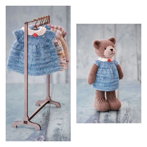 Little Bear Dresses/ For 20cm/ 8" Tearoom Bears/ Doll Clothes/ 3 Variations/ Instant Download