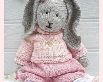 Hase Strickmuster/ Spielzeug Strickmuster/ PRIMROSE Kaninchen/ Plus Free 'Handmade Schuhe' Strickmuster/ Hin und Her