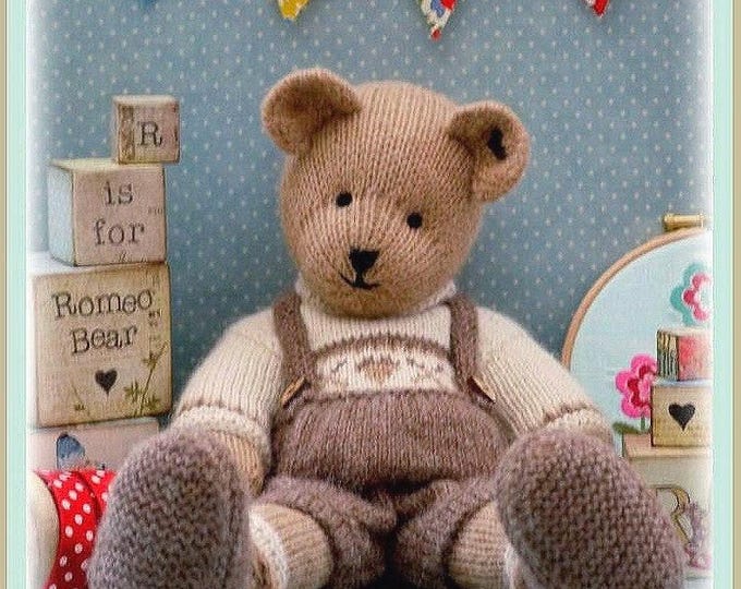 Romeo Bear Knitting Pattern: Alpaca Teddy Bear Toy (PDF)