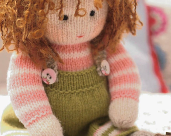 Dolls from the TEAROOM/ Toy Knitting Patterns/ 4 variations Knitted Dolls plus Free pattern for A Simply Sewn Pinafore