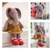 Tearoom Girl Elephant/ Toy Knitting Pattern/ Instant Download/ 2 Single Pointed Needles 