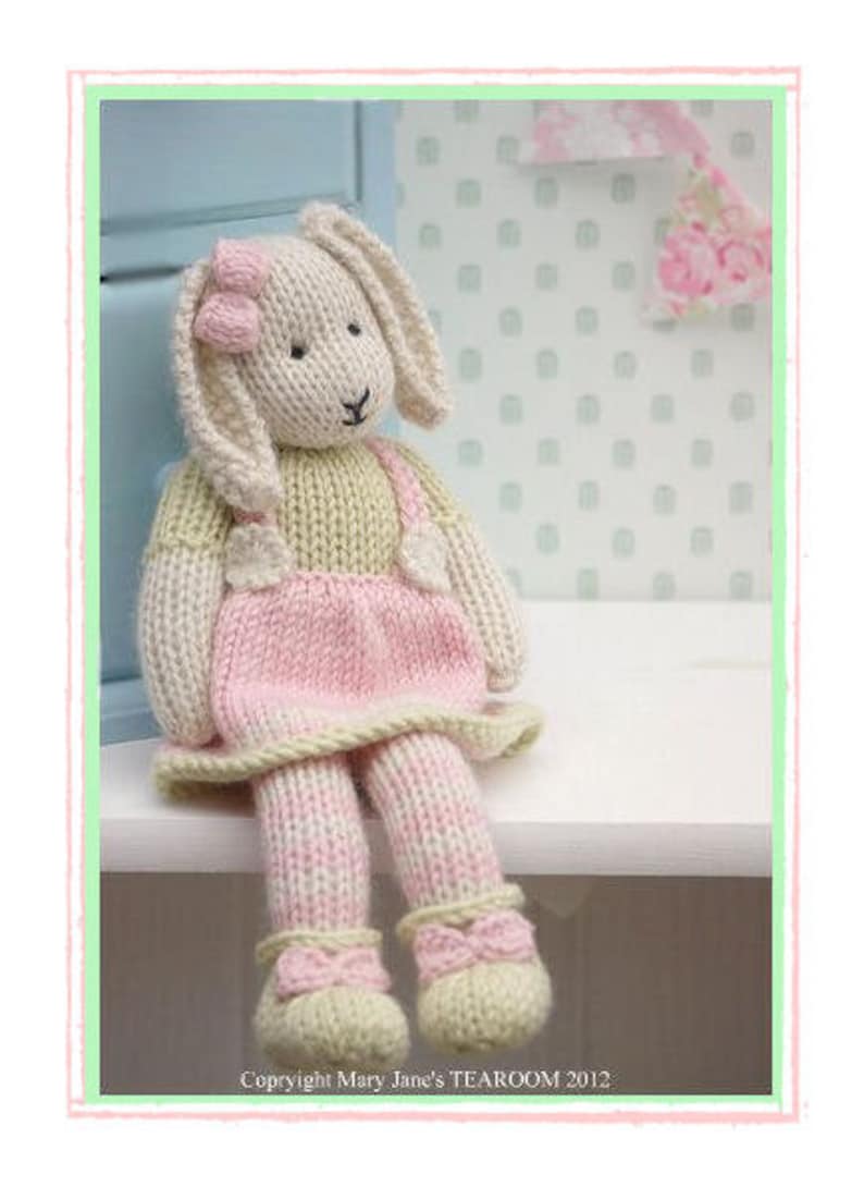 LILY.... A Spring Baby Bunny / Toy Knitting Pattern/ Rabbit Knitting Pattern/ Back & Forth image 1