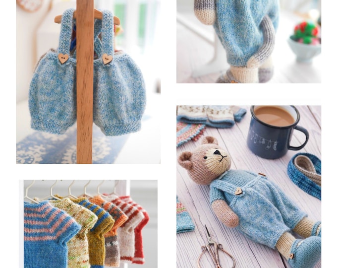 Tearoom 'Baggy Trousers & Top'/ Doll Clothes/ Toy Knitting pattern (to fit 11" MJT Animals and Dolls)