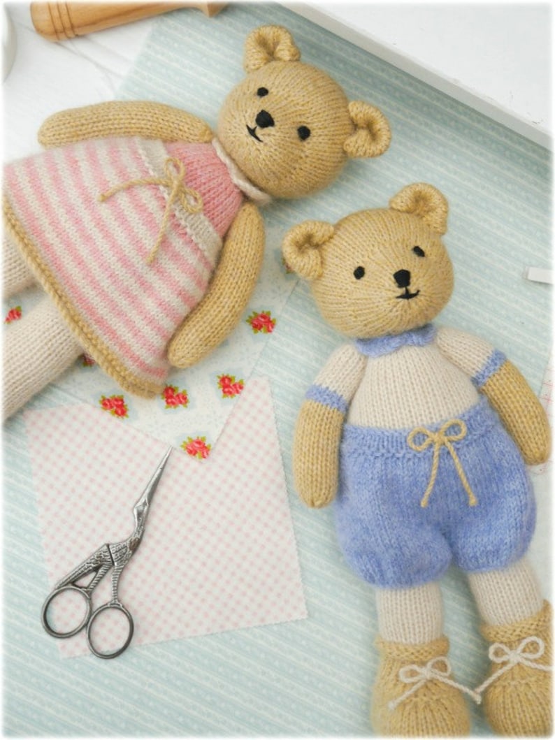 Boy Bear Toy Knitting Pattern/ In the round/ Knitted Boy Teddy Bear/ Method 1/ 11 Bear image 5