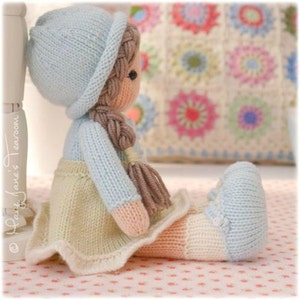 Little Yarn Dolls / Doll Knitting Pattern/ In the round/ TEAROOM Knitted Dolls/ Toy Knitting Pattern image 3