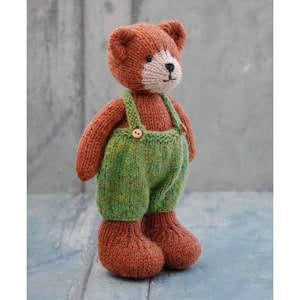 Little TEAROOM Bears 8/ Toy Knitting Pattern/ In the round/ Knitted Animal Pattern/ 20cm Teddy Bear Knitting/ Bear Cub image 5