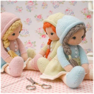 Little Yarn Dolls Knitting Pattern: (11.4”/29cm), Back and Forth, PDF Pattern