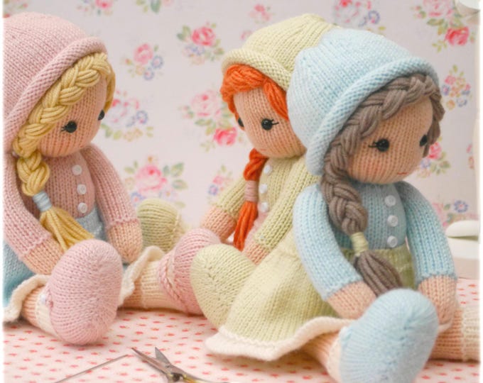 Little Yarn Dolls Knitting Pattern: (11.4”/29cm), Back and Forth, PDF Pattern