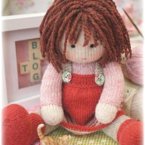 Tearoom Doll Knitting Pattern: Chrystal 'In the Round' (Digital download)
