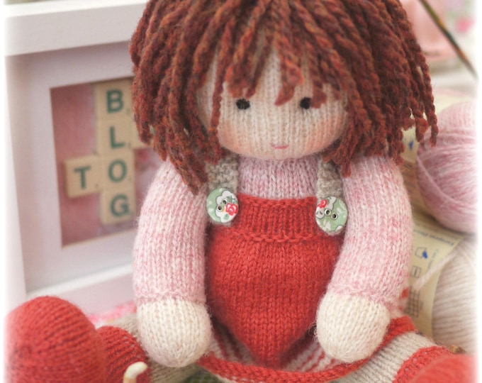 Tearoom Doll Knitting Pattern: Chrystal 'In the Round' (Digital download)