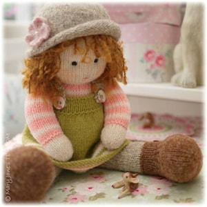 Tearoom DOLL HATS/ Doll Clothes Pattern/ Hat variations/ in the round/ back & forth/