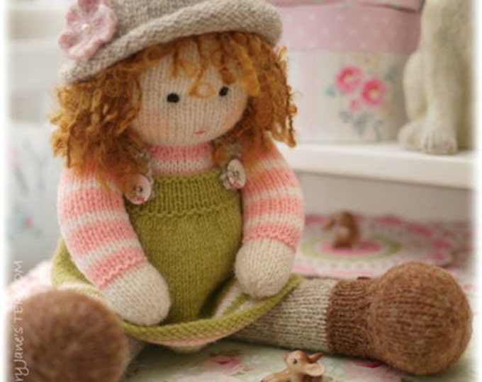 Tearoom DOLL HATS/ Doll Clothes Pattern/ Hat variations/ in the round/ back & forth/